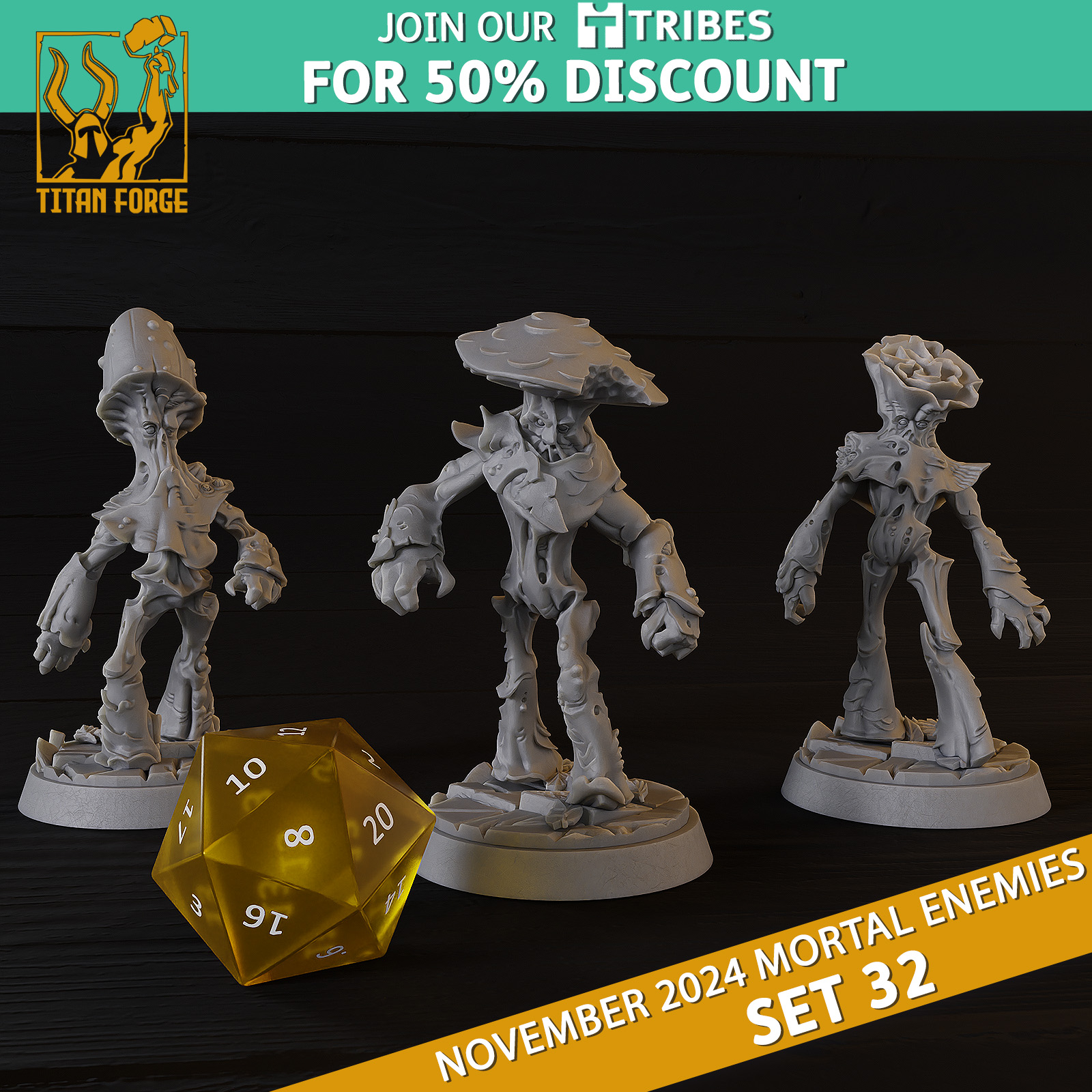 Myconids - RPG Monster DnD 5e - Mortal Enemies Set 32